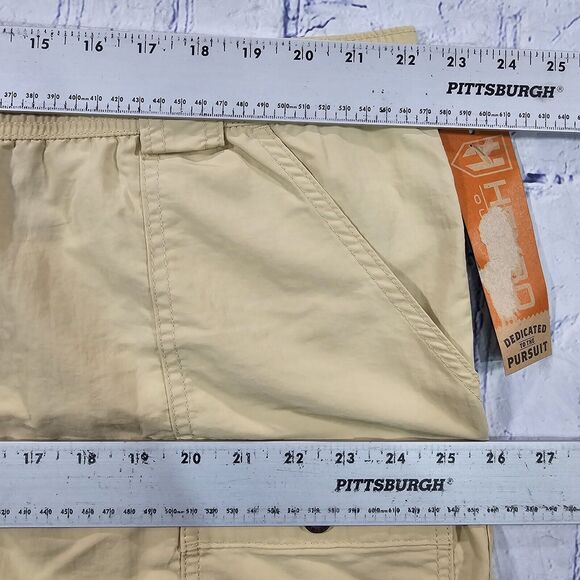 Heybo Outdoors MENS SIZE 3XL Nylon Cargo Shorts Quick Dry UPF 30 Beige - Picture 4 of 10